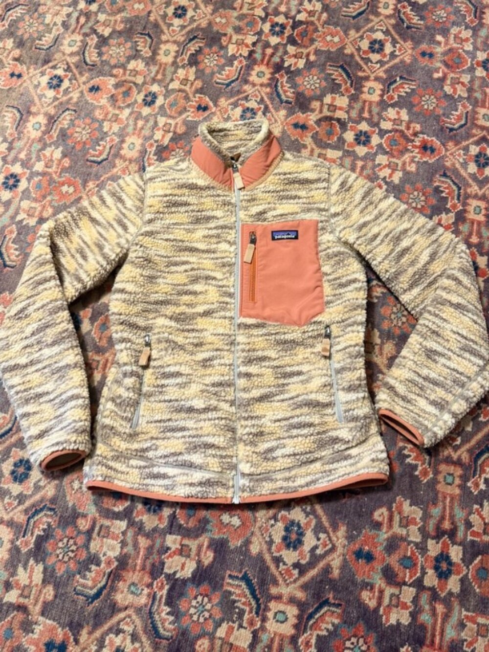 Patagonia Retro-X space dye oatmeal fleece jacket